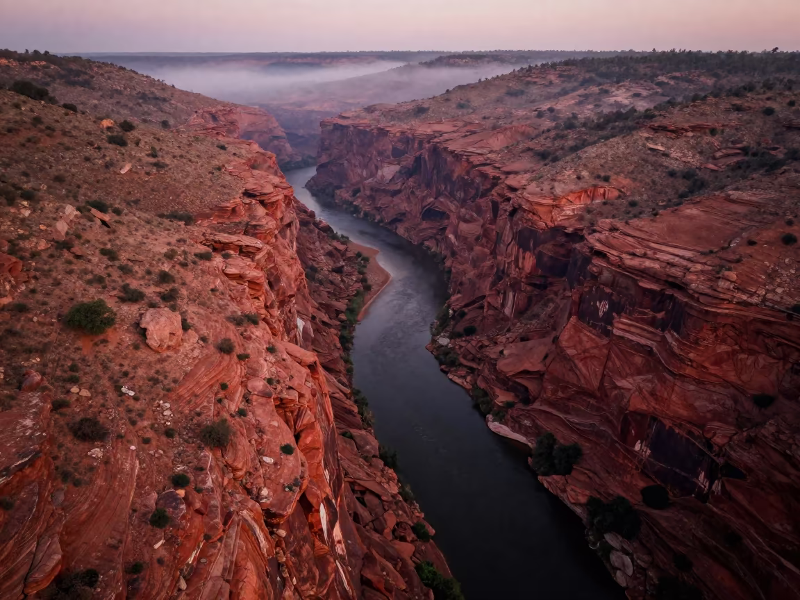 Copper River Gorge Aerial View South Sudan in far above surf-scalloped coastline in South Sudan