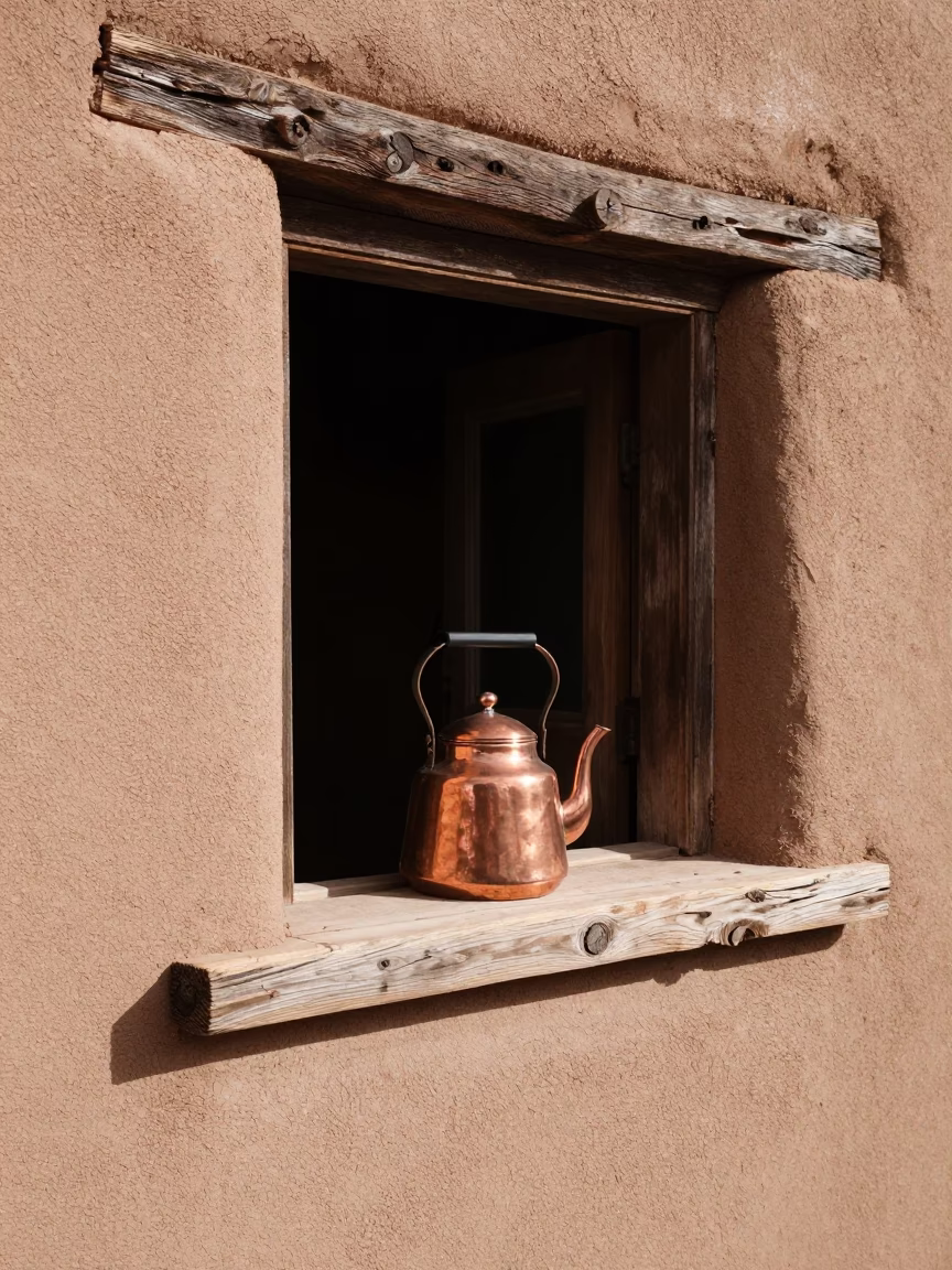 Copper Tea Kettle in Santa Fe in in Santa Fe, United States