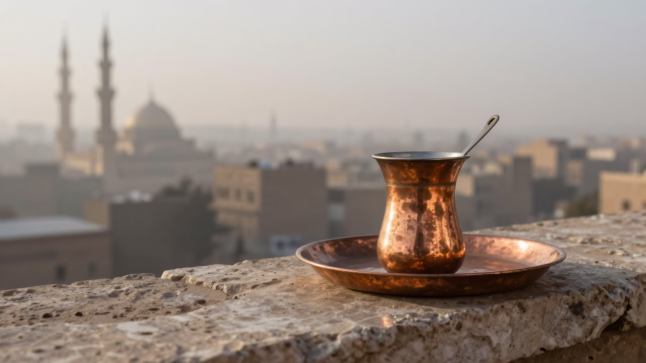 Copper Tea Tray in Cairo in in Cairo, Egypt
