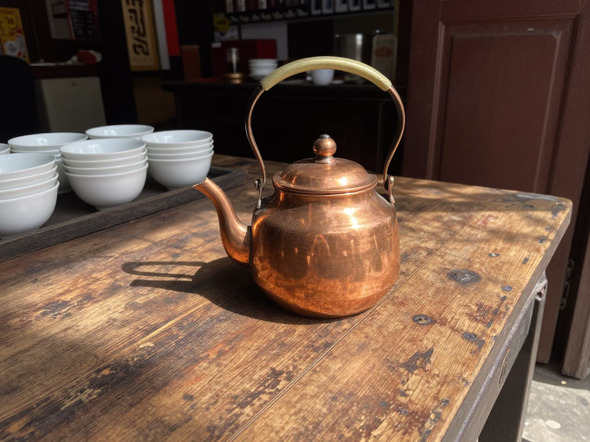 Copper Teapot in Hanoi in in Hanoi, Vietnam