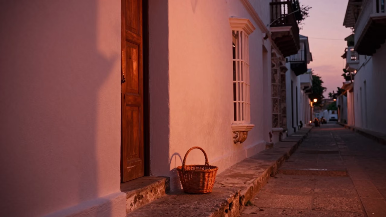 Copper-toned Dusk at Copper-toned Light Before Dusk in Cartagena in in Cartagena, Colombia