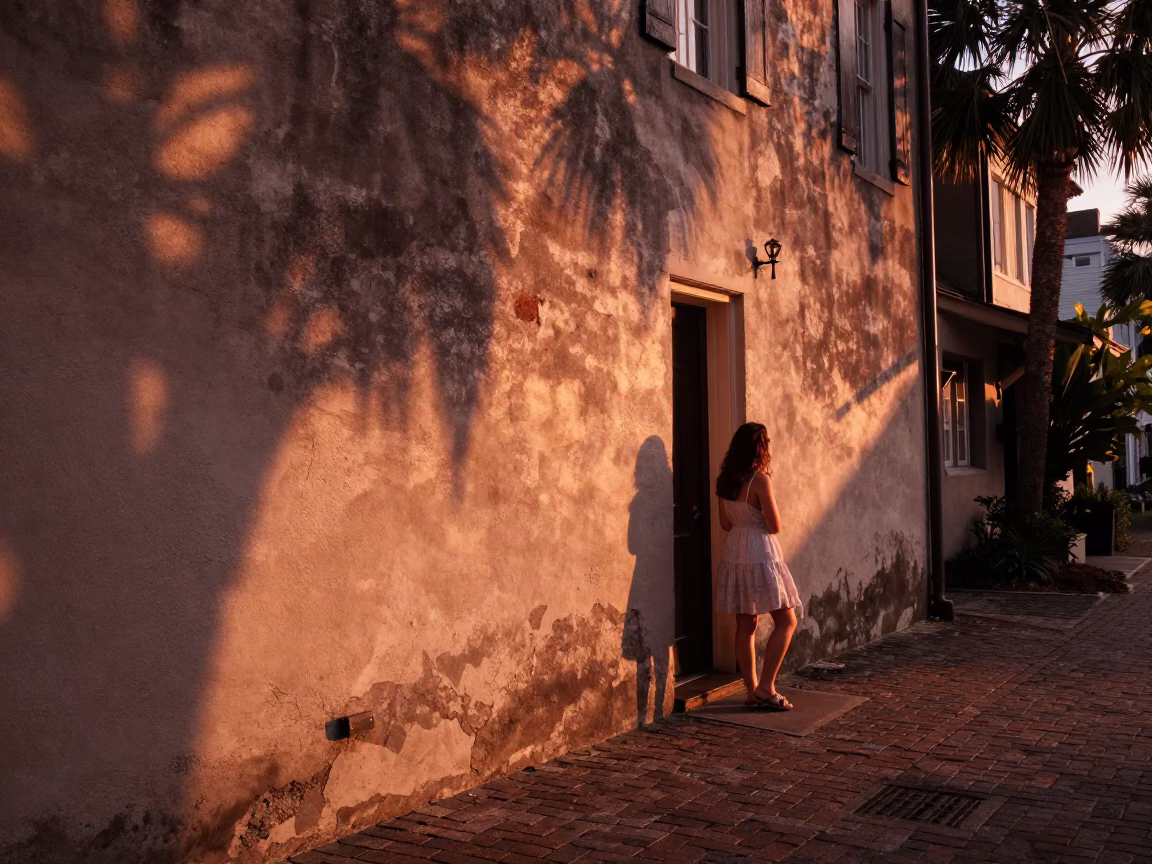 Copper-toned Dusk at Copper-toned Light Before Dusk in Charleston in in Charleston, South Carolina, United States