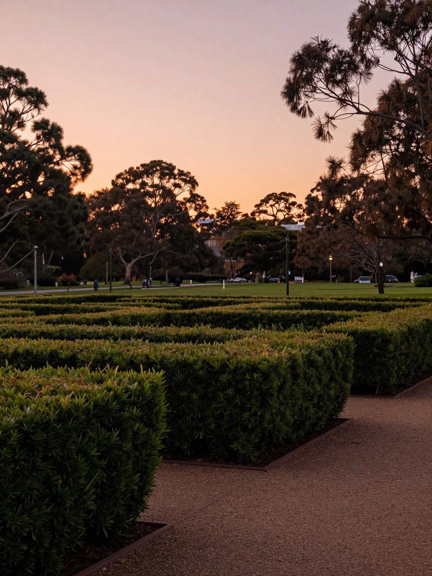 Copper-toned Dusk in Adelaide at Copper-toned Light Before Dusk in in Adelaide, South Australia, Australia