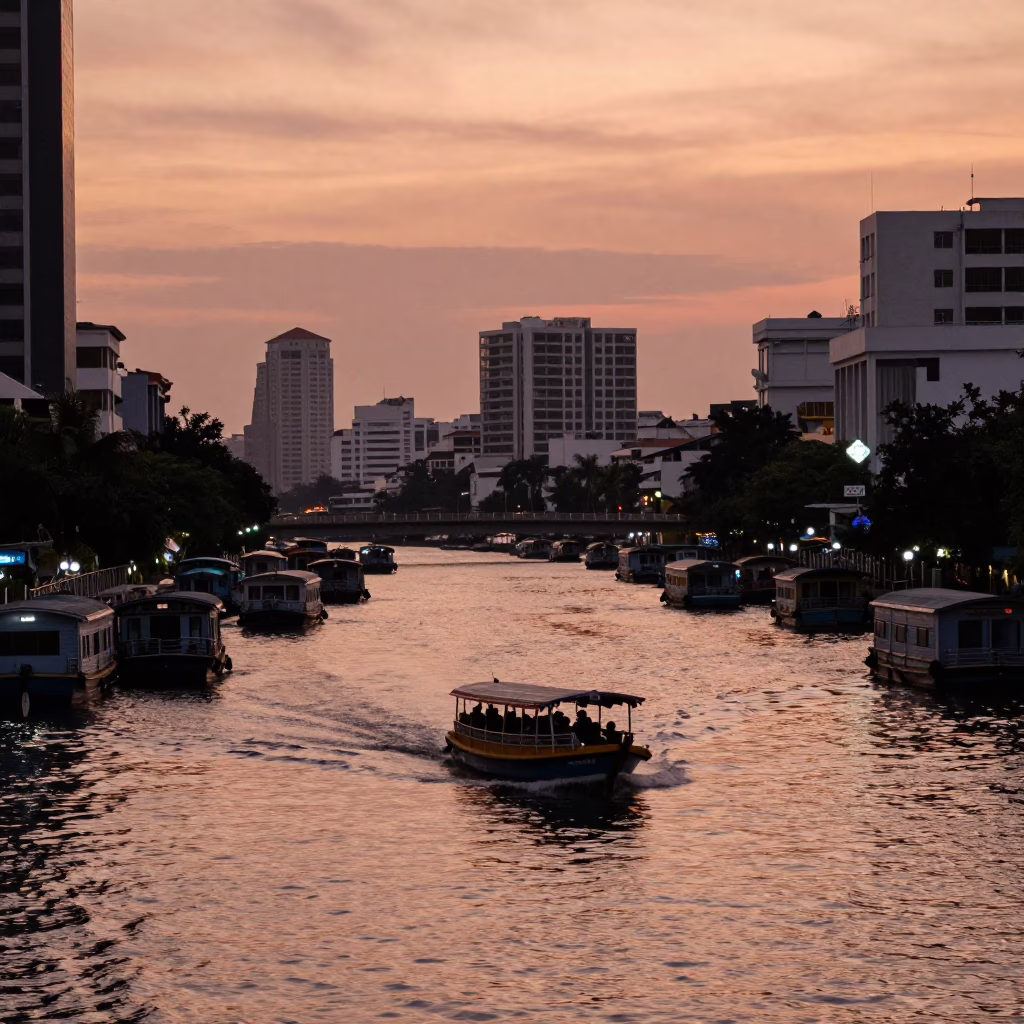 Copper-toned Dusk in Ho Chi Minh City in in Ho Chi Minh City, Vietnam