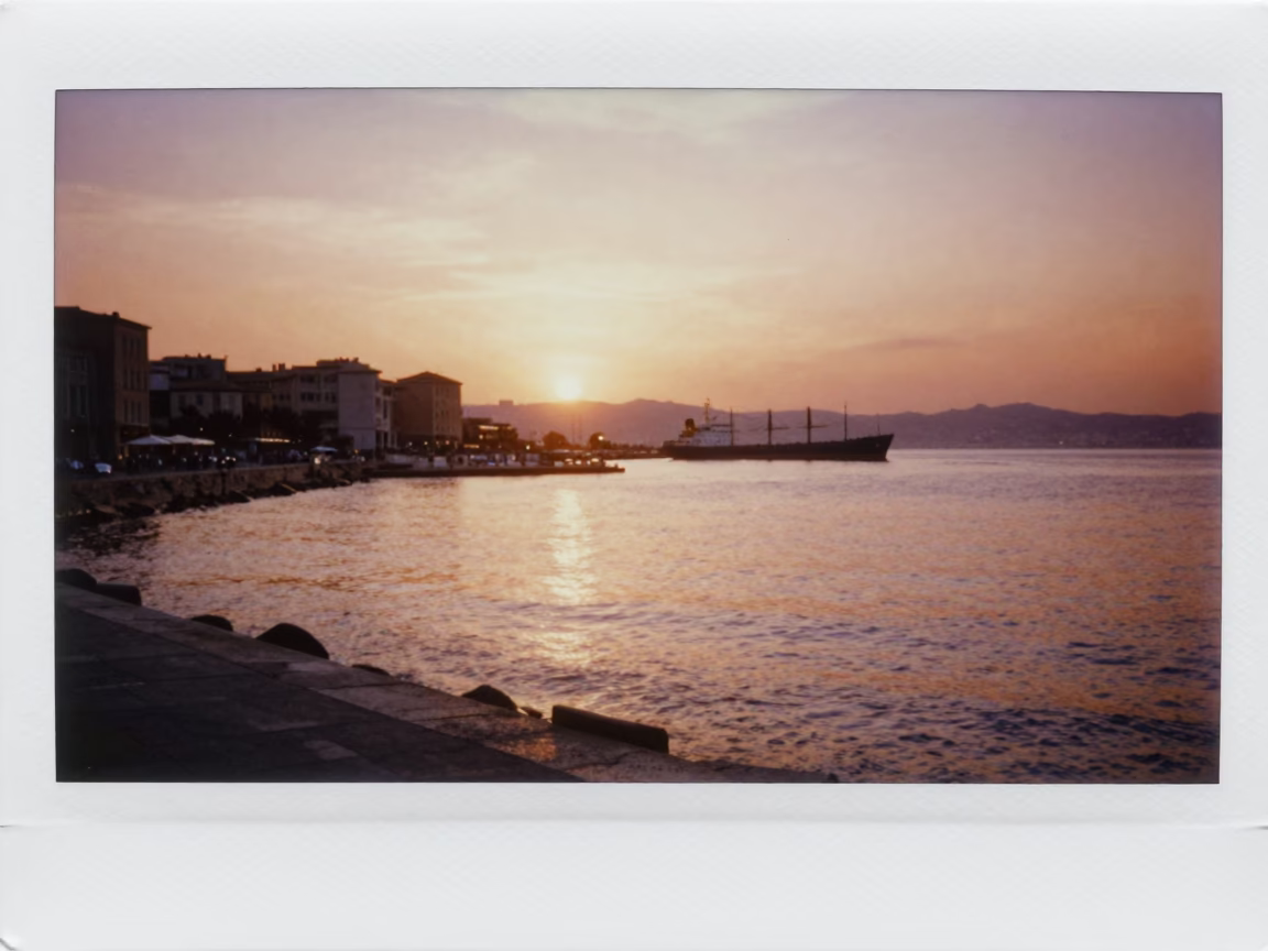 Copper-toned Dusk in Marseille at Copper-toned Light Before Dusk in in Marseille, France