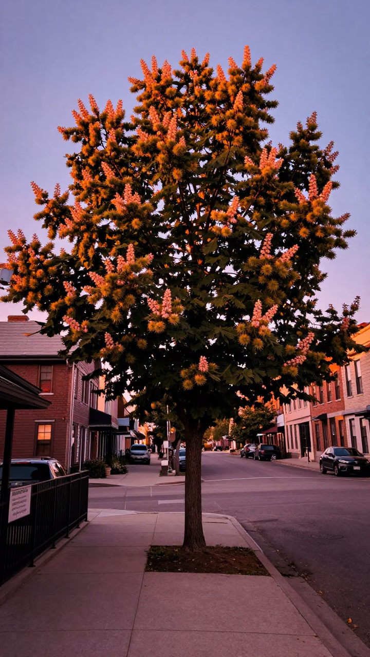 Copper-toned Dusk in Montreal at Copper-toned Light Before Dusk in in Montreal, Quebec, Canada