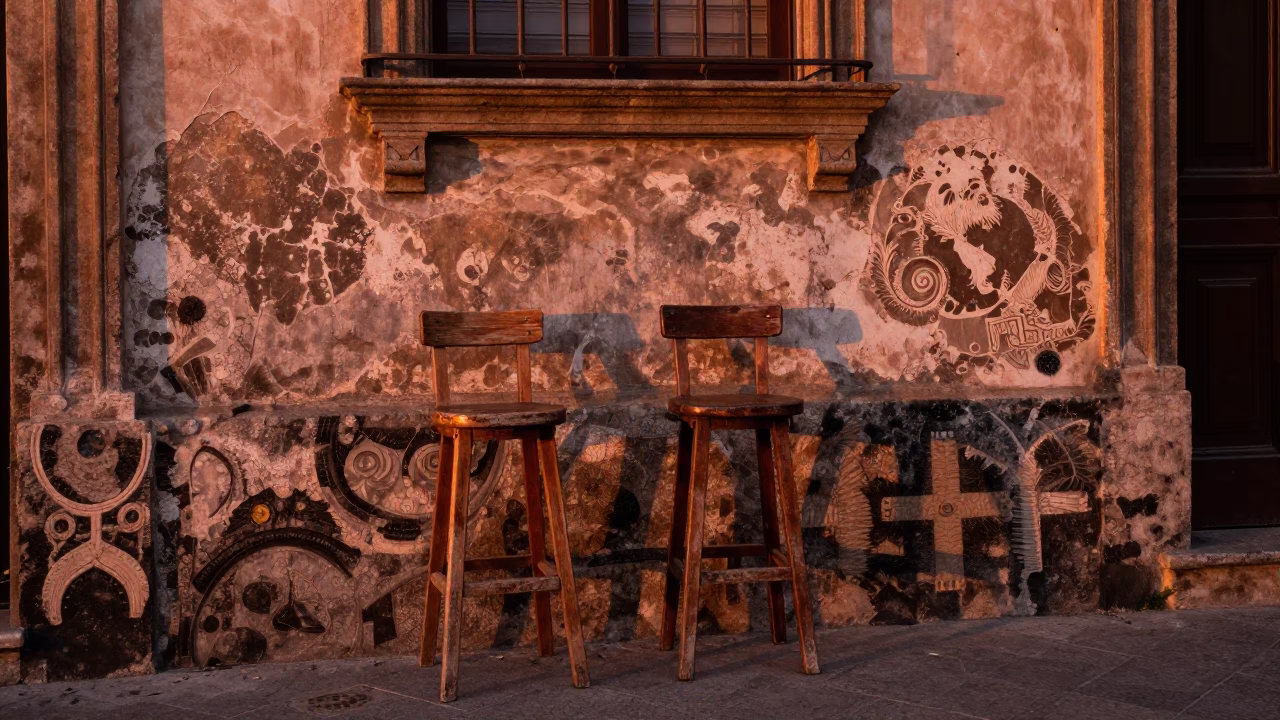 Copper-toned Dusk in Palermo at Copper-toned Light Before Dusk in in Palermo, Italy