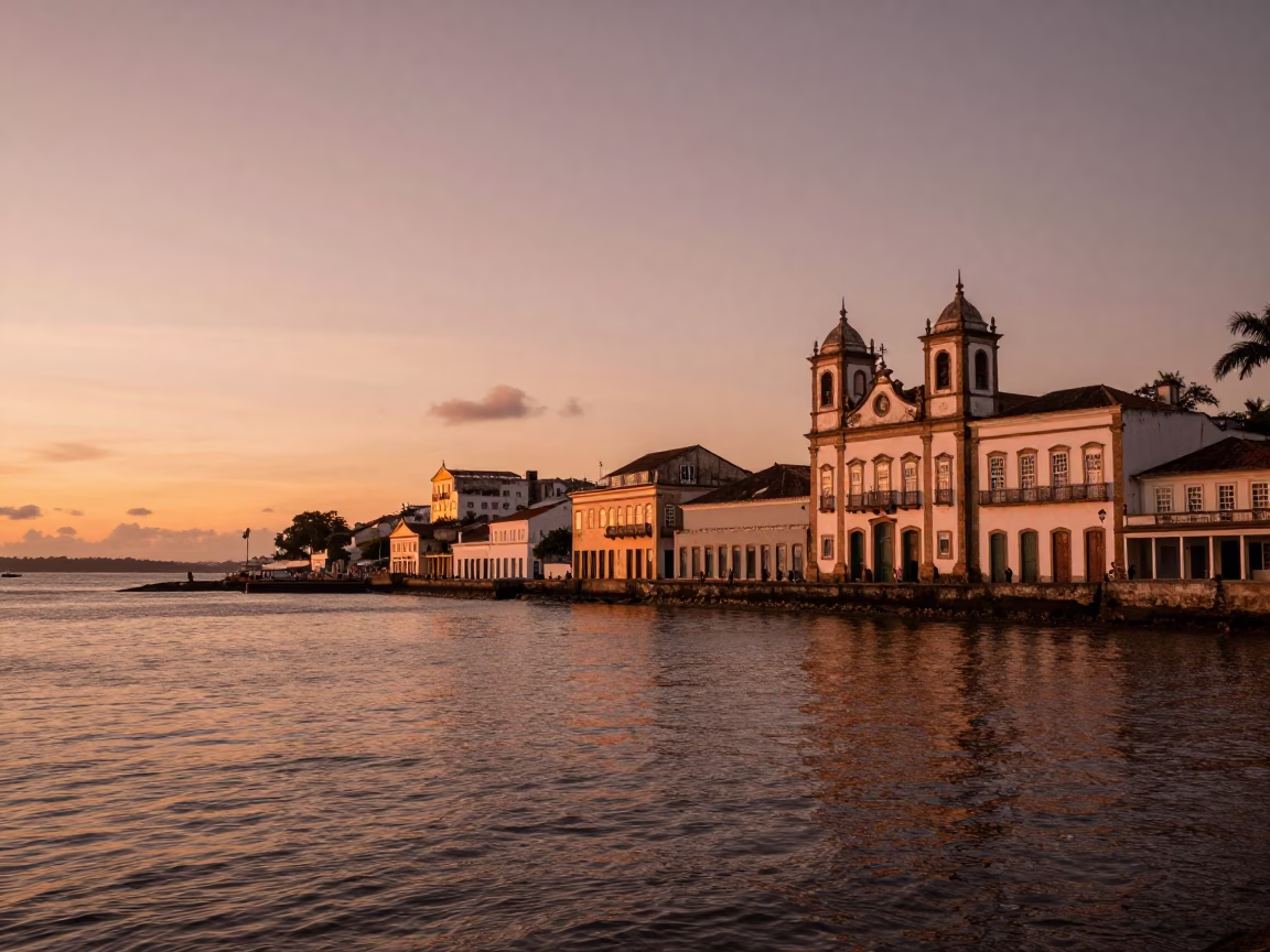 Copper-toned Dusk in Salvador at Copper-toned Light Before Dusk in in Salvador, Brazil