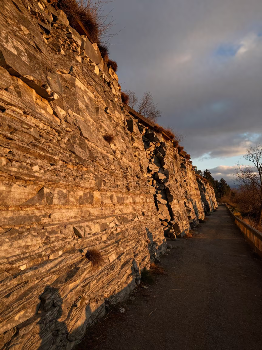 Copper Toned Fossil Cliff in Davie Village in in Davie Village, Vancouver