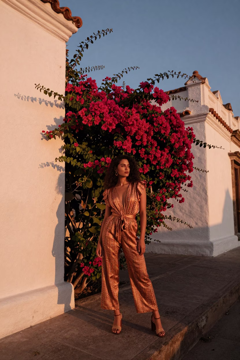 Copper-toned Light Before Dusk on Before Dusk in Cartagena in in Cartagena, Colombia