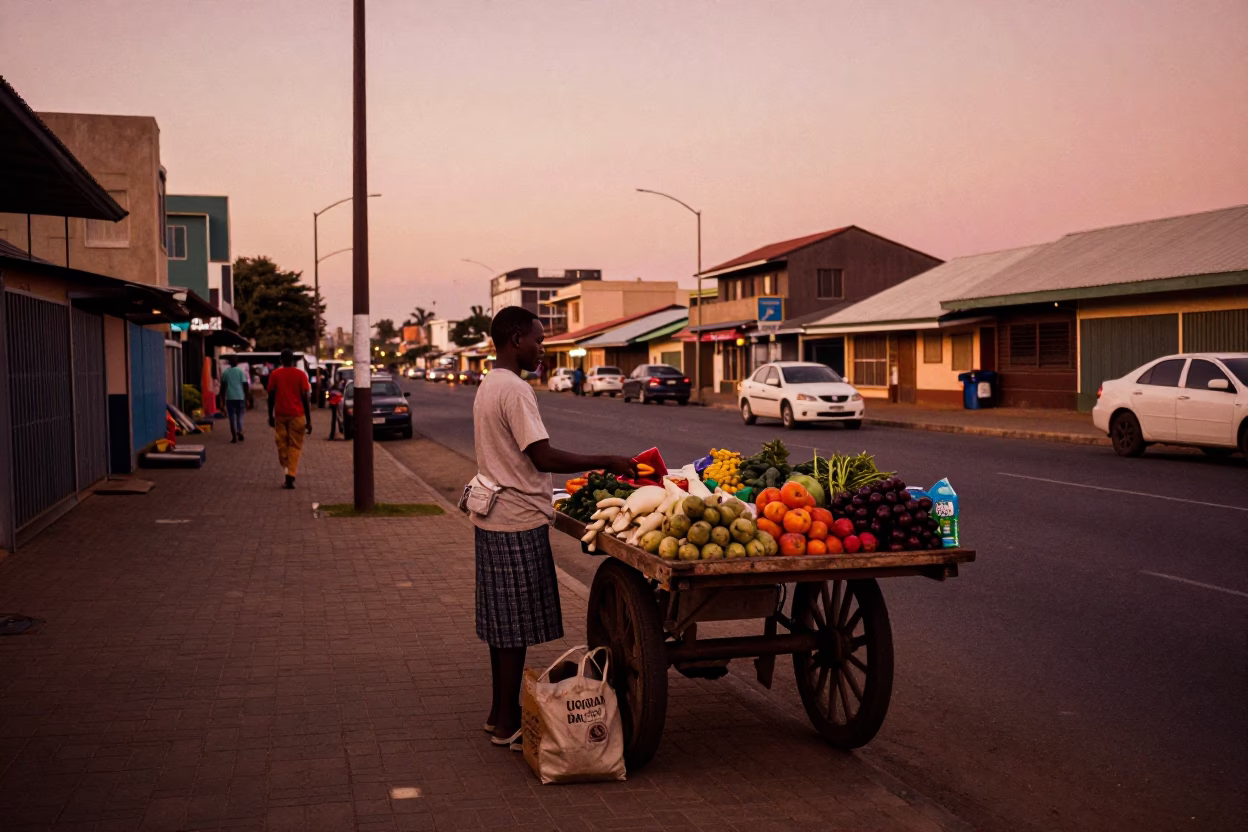 Copper-toned Light Before Dusk on Before Dusk in Durban in in Durban, South Africa
