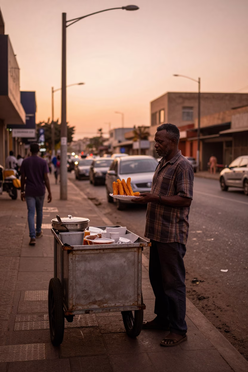 Copper-toned Light Before Dusk on De Leche in Johannesburg in in Johannesburg, South Africa