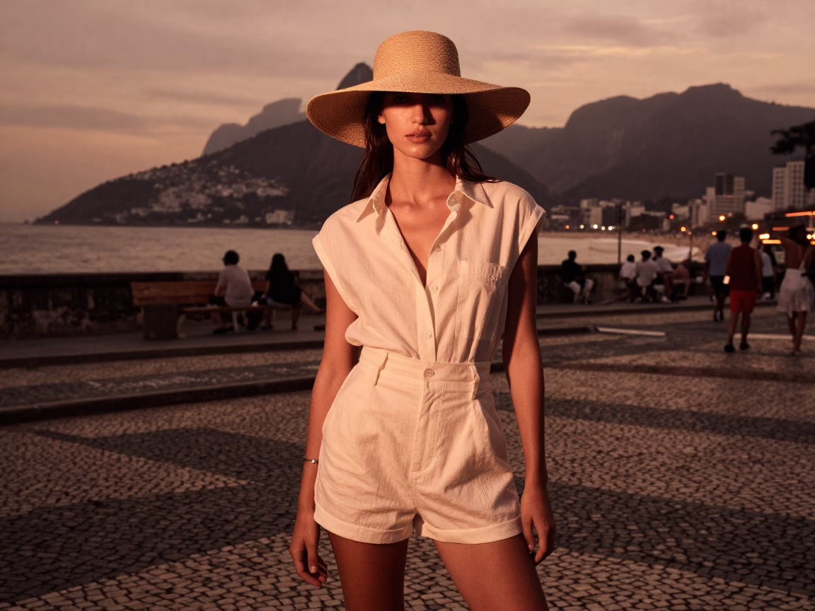 Copper-toned Light Before Dusk on Dusk Light in Rio De Janeiro in in Rio de Janeiro, Brazil