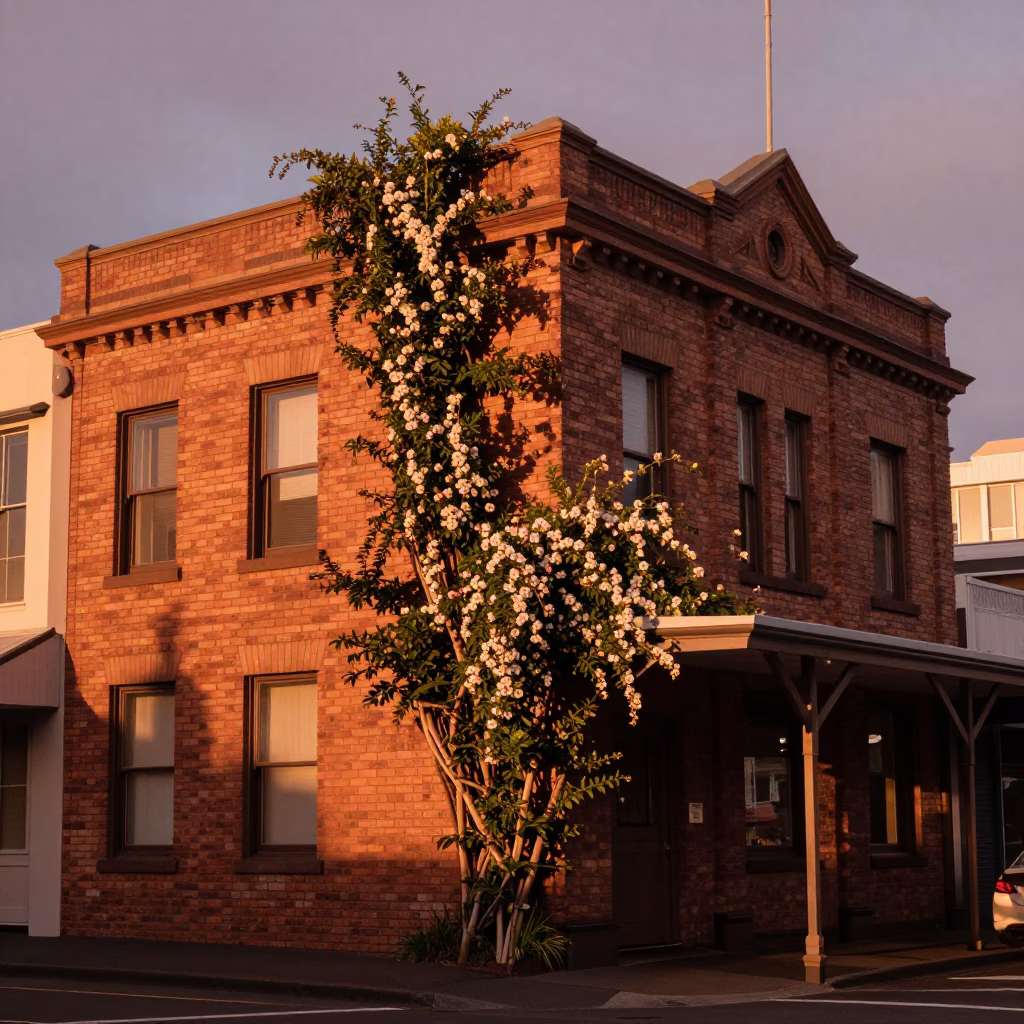 Copper-toned Light Before Dusk on Dusk Lighting in Wellington in in Wellington, New Zealand