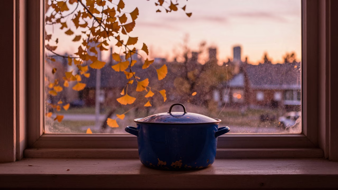 Copper-toned Light Before Dusk on Dusk Scene in Toronto in in Toronto, Ontario, Canada