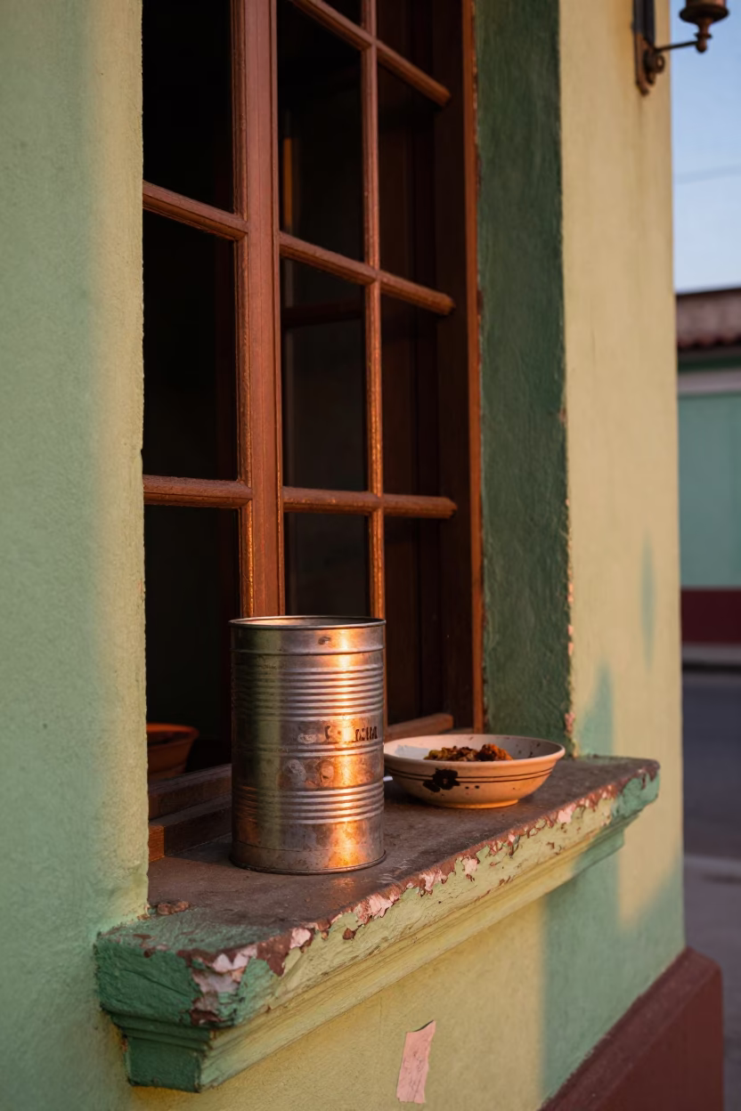 Copper-toned Light Before Dusk on Local Interaction in Havana in in Havana, Cuba