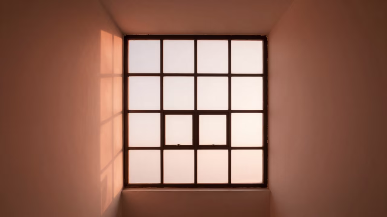 Copper Window Grids in Mallawi Skylight in inside a skylit passageway in Mallawi