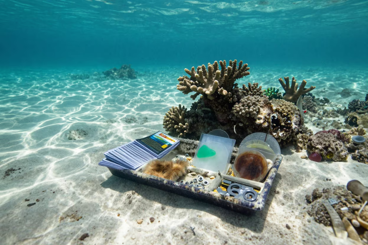 Coral Dip Tray Under Reef Ledge Zanzibar in beneath a reef ledge in tropical shallows near Zanzibar