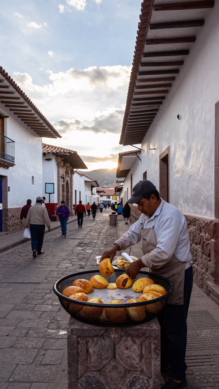 Corn Bread in Cusco in in Cusco, Peru