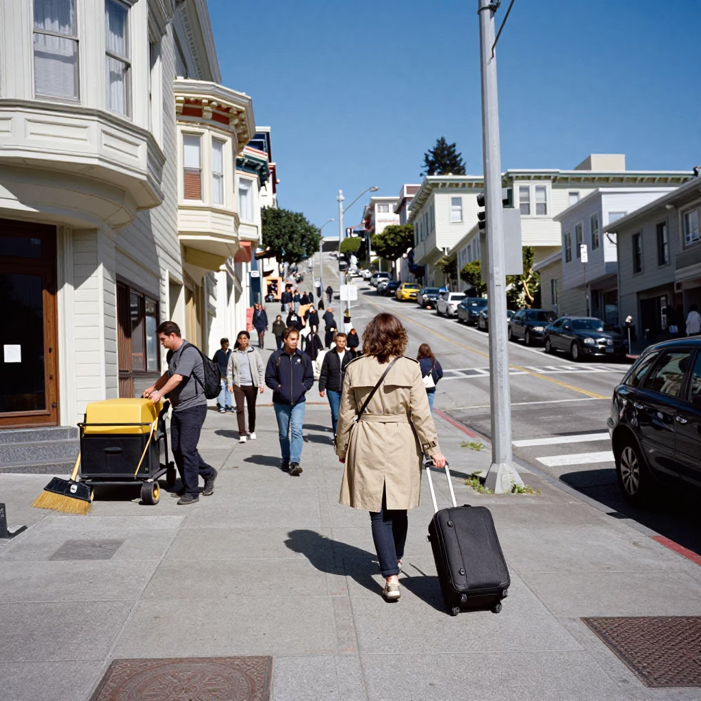 Corner Afternoon in San Francisco at Afternoon Light in in San Francisco, California, United States