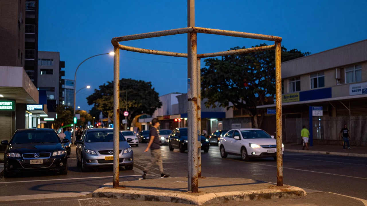 Corner Evening at The Last Blue Light Of Evening in Johannesburg in in Johannesburg, South Africa