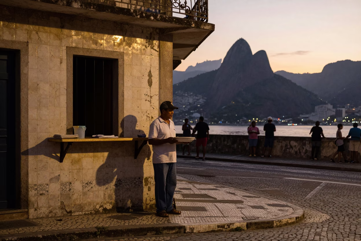 Corner Evening in Rio De Janeiro in in Rio de Janeiro, Brazil