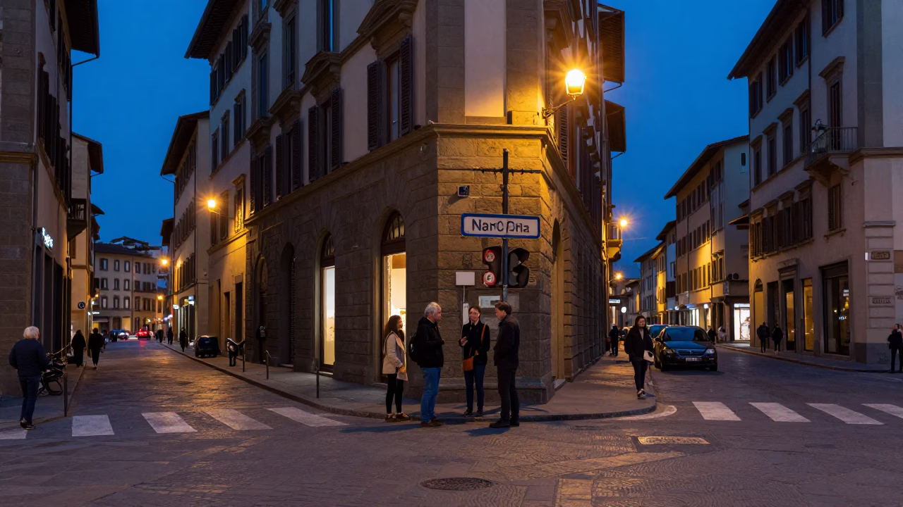Corner Interaction in Florence in in Florence, Italy