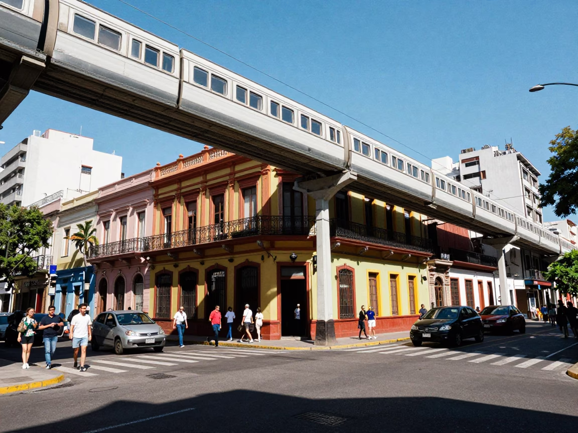 Corner Midday at Midday Light in Buenos Aires in in Buenos Aires, Argentina