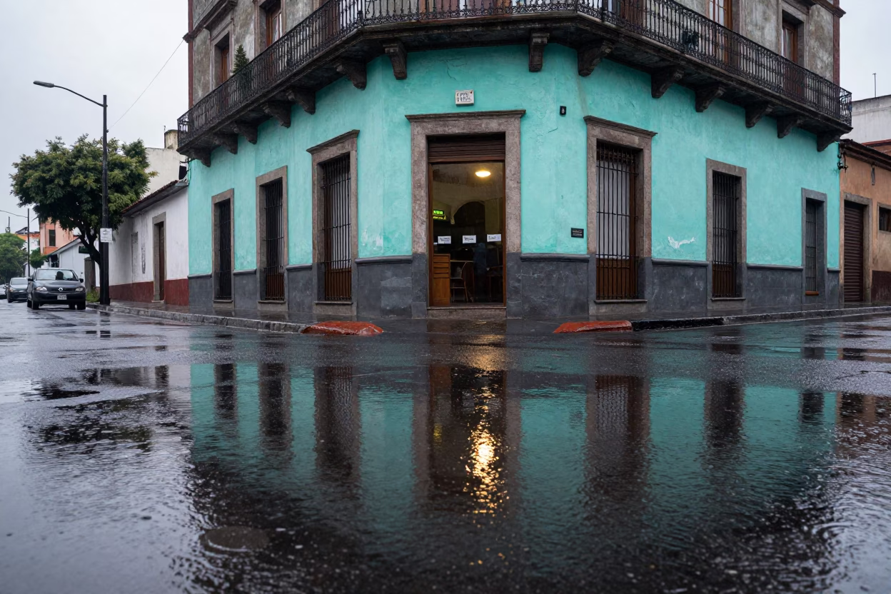 Corner Reflection in Mexico City in in Mexico City, Mexico