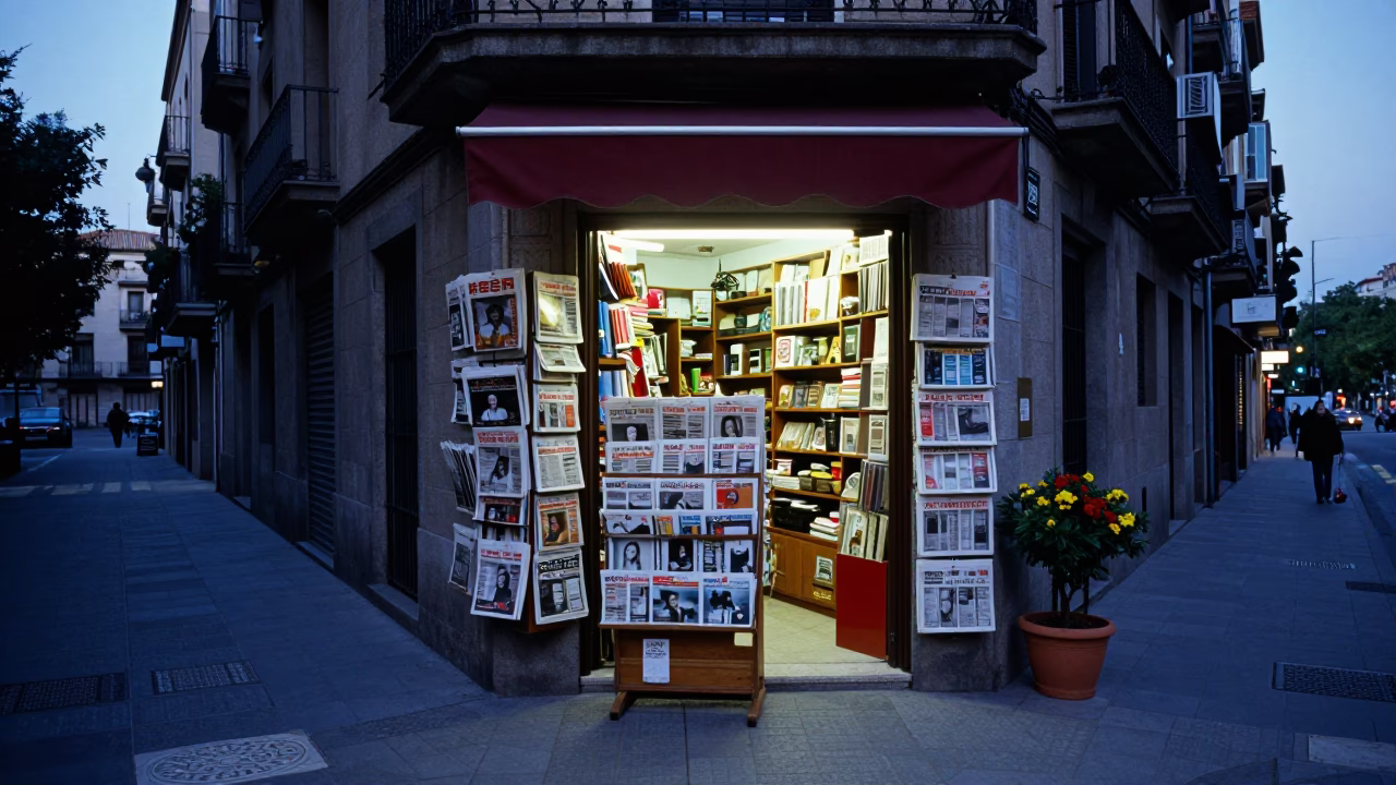 Corner Store in Barcelona in in Barcelona, Spain