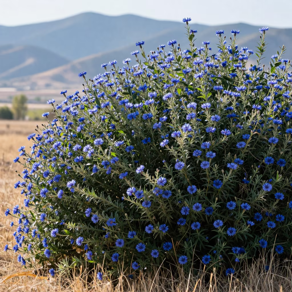 Cornflower Blue Plumbago Hedge in Colorado Spring in in Colorado