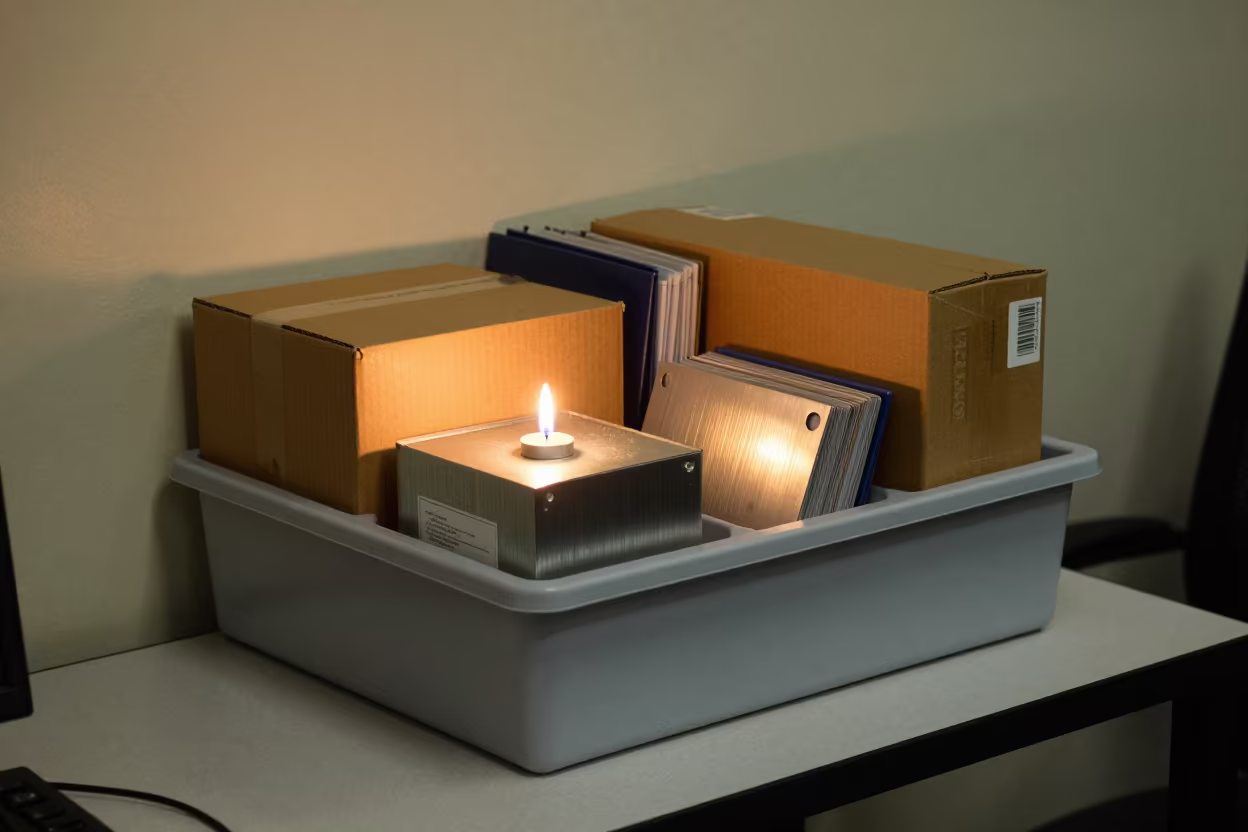 Corporate Gift Inventory Tub Office Night in at a boardroom table before a meeting in Gaya