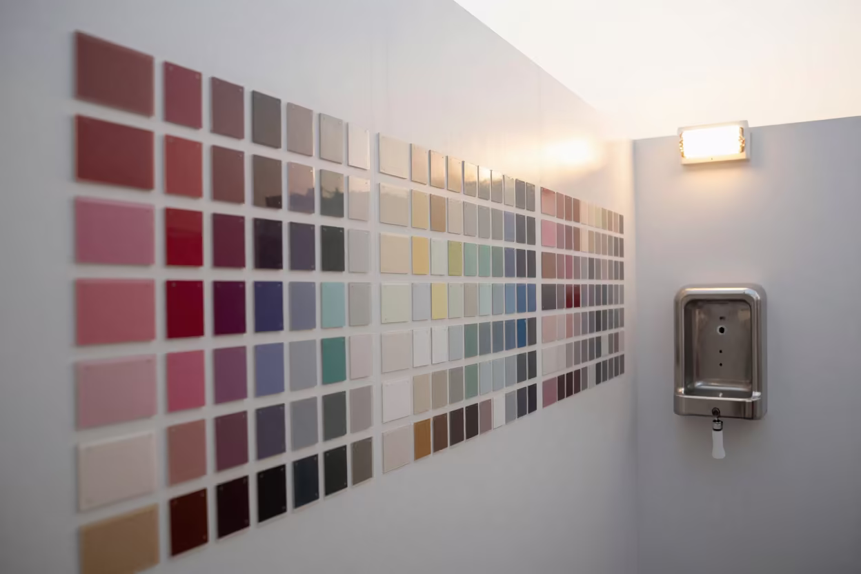 Cosmetics tester wall dawn Sialkot fitting corridor in inside a fitting room corridor in Sialkot