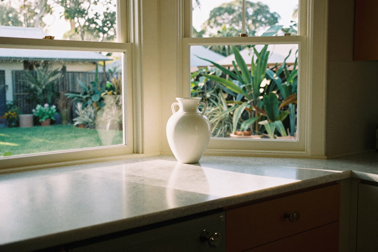 Counter Home in Adelaide at The Early Afternoon Light in in Adelaide, South Australia, Australia