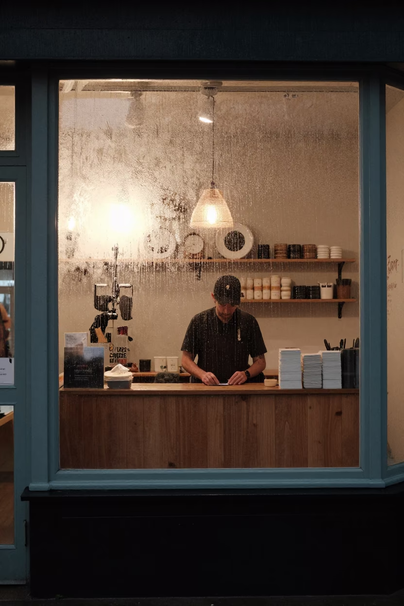 Counter in Adelaide at First Light in in Adelaide, South Australia, Australia