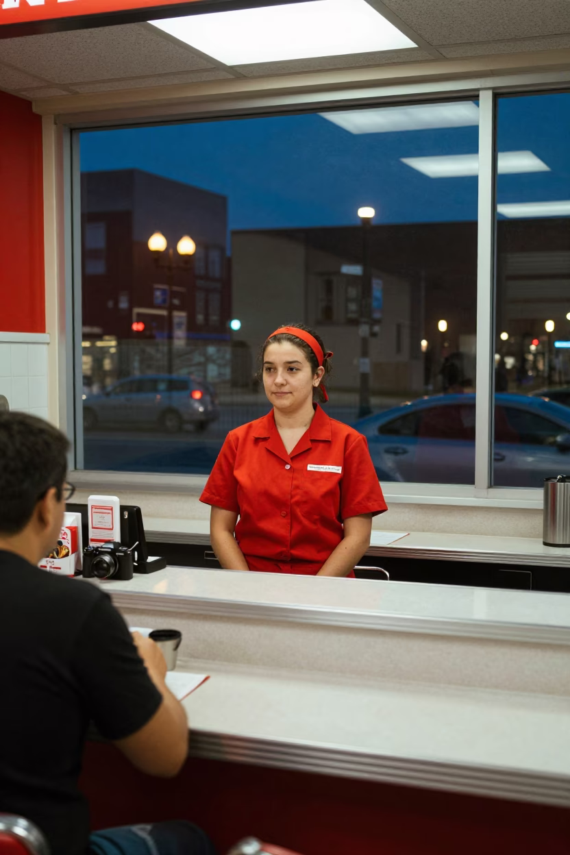 Counter Scene at As City Lights Begin To Glow in Philadelphia in in Philadelphia, Pennsylvania, United States