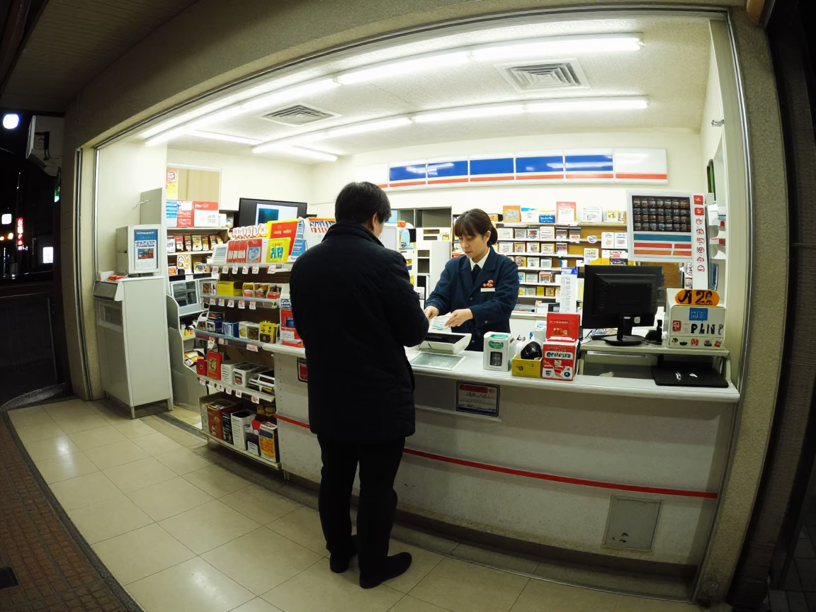 Counter Service in Tokyo at Deep In The Night Light in in Tokyo, Japan