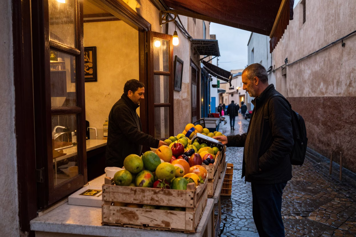 Counter Transaction in Essaouira in in Essaouira, Morocco