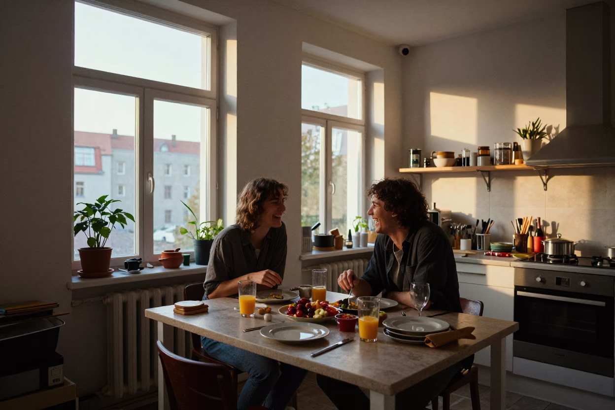 Couple Laughing in Berlin in in Berlin, Germany
