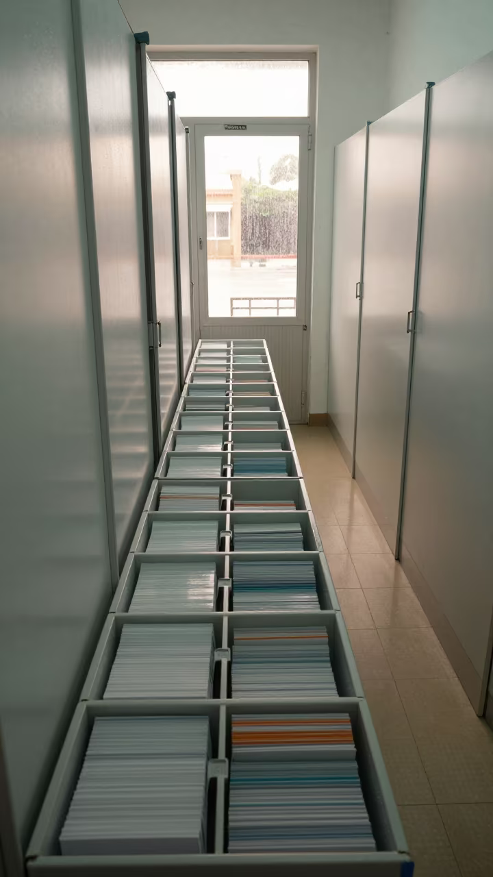 Coupon Drawer Dawn Light Kassala Retail in inside a fitting room corridor in Kassala