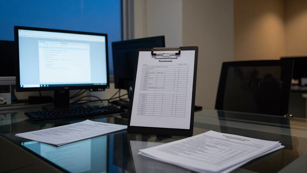 Courier Manifest Stand in Manama Office in in an operations center under monitor glow in Manama