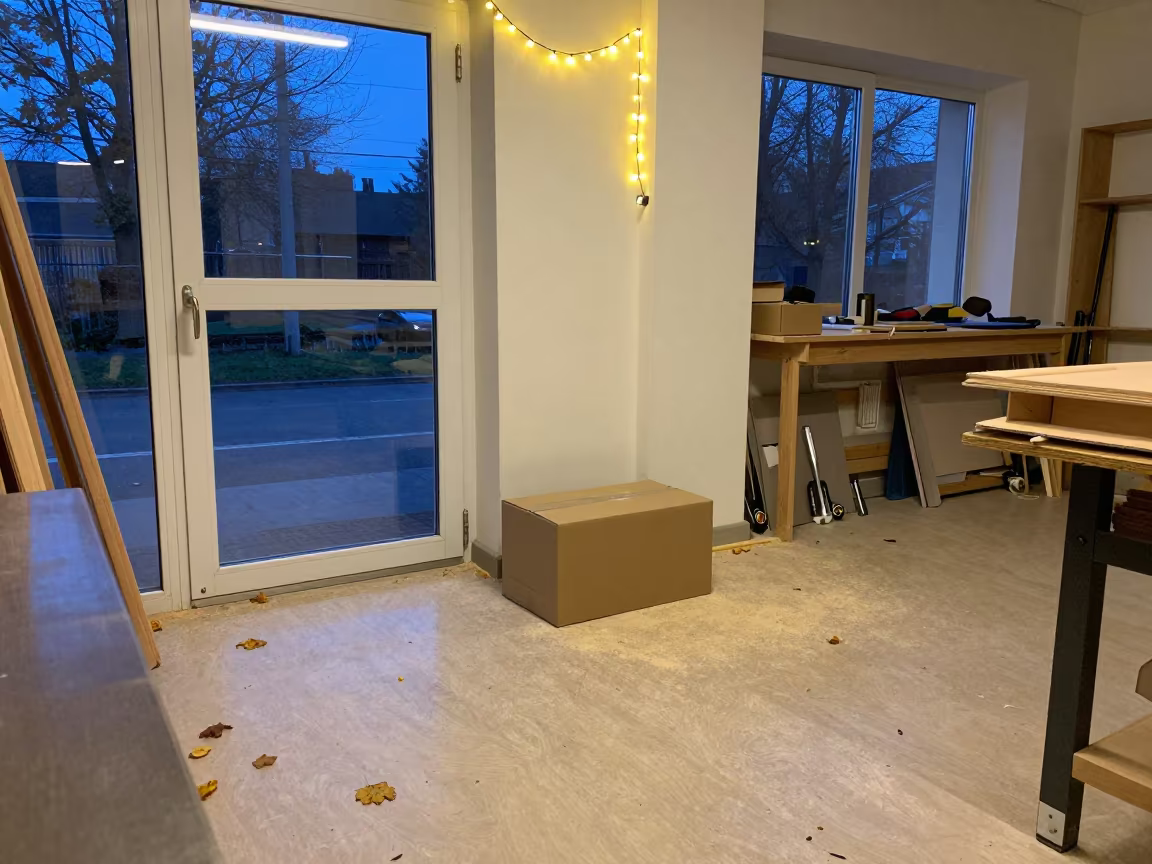 Course Packets Box Outside Lecture Hall in in a woodshop classroom near Baku