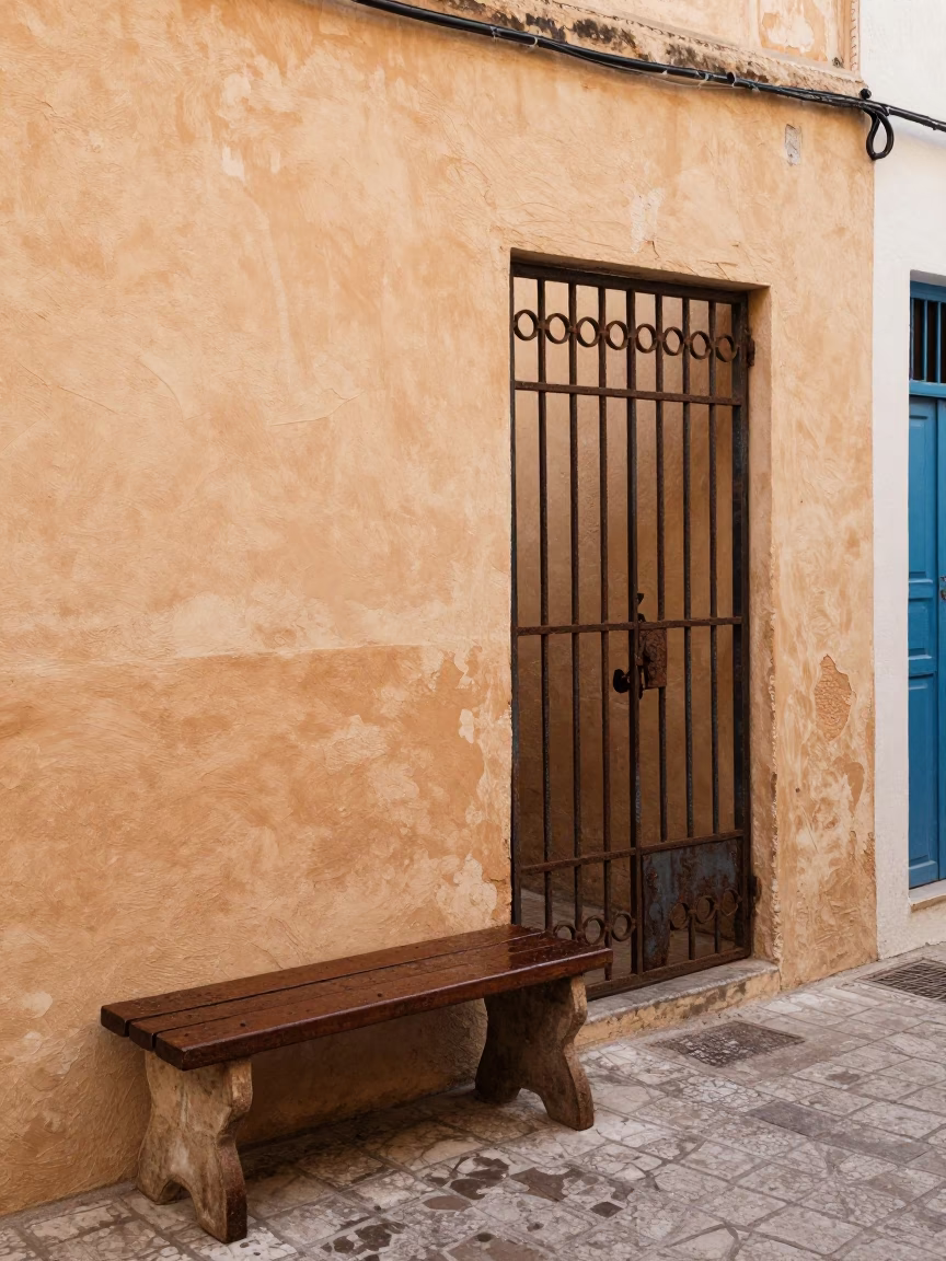 Courtyard Bench in Tunis in in Tunis, Tunisia