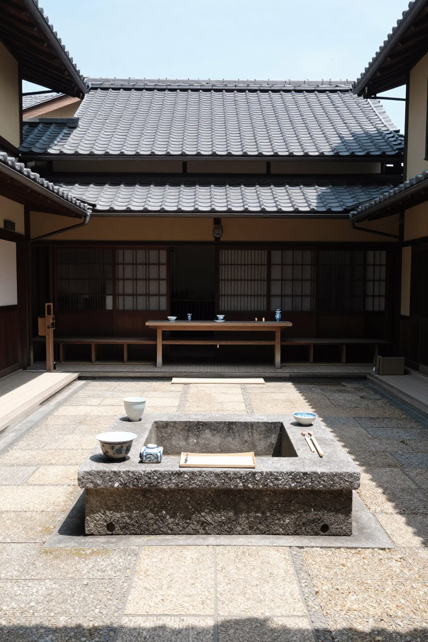 Courtyard Counter in Kyoto in in Kyoto, Japan