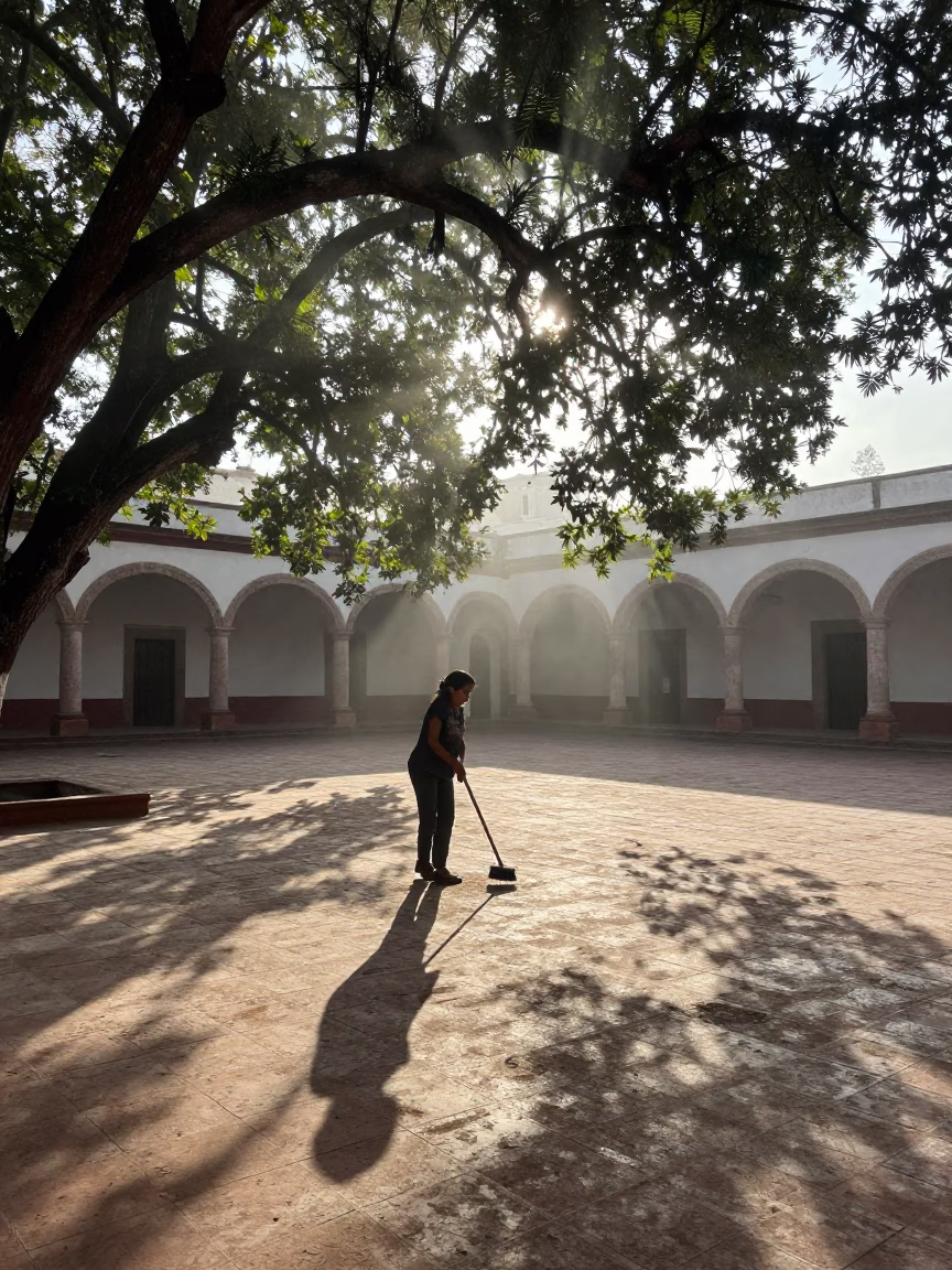 Courtyard Floor in Merida in in Merida, Mexico