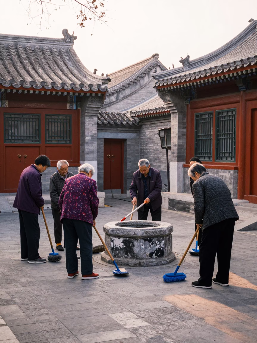Courtyard Gathering in Beijing in in Beijing, China