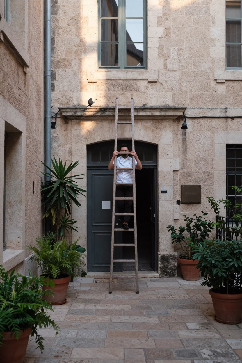 Courtyard Plants in Lyon in in Lyon, France