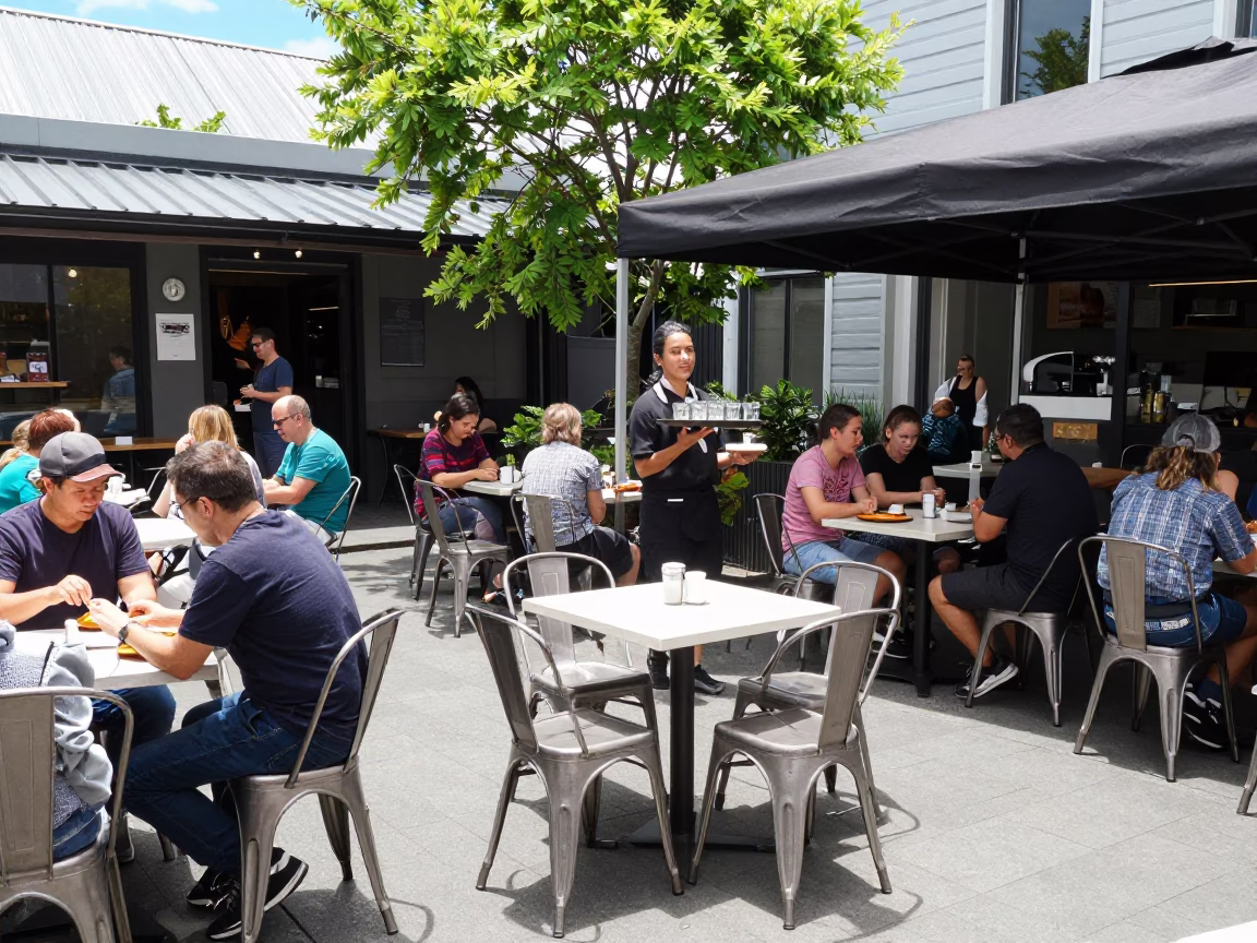 Courtyard Service in Christchurch in in Christchurch, New Zealand