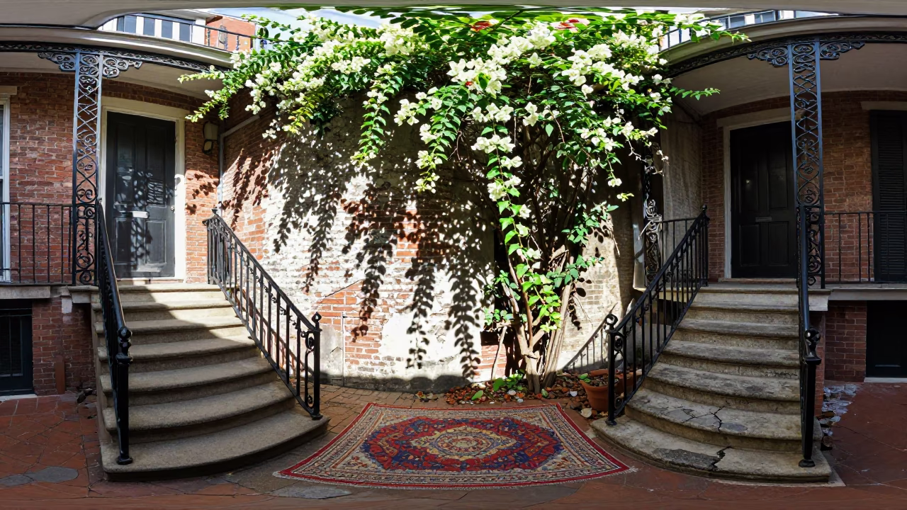 Courtyard Stairs in New Orleans in in New Orleans, Louisiana, United States