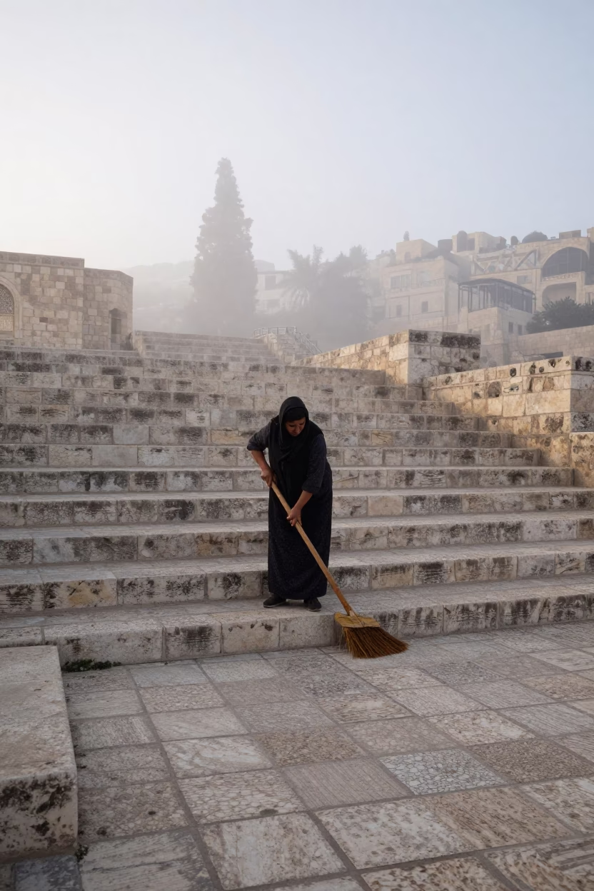 Courtyard Steps in Amman in in Amman, Jordan